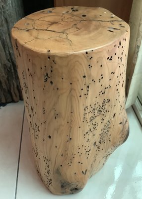 【123木頭人】檜木原木椅--002