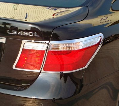 圓夢工廠 Lexus LS460 LS600h LS600hl 2006~2009 改裝 鍍鉻銀 車燈框飾貼 後燈框