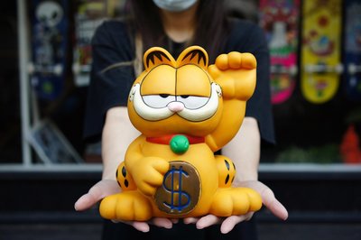 Garfield 招財加菲貓 1978 加菲貓 招財貓 存錢筒 漫畫版 二手 老物 老玩具 絕版