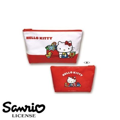 含稅 凱蒂貓 防潑水 化妝包 鉛筆盒 筆袋 Hello Kitty 日本製 三麗鷗 人物系列【553264】