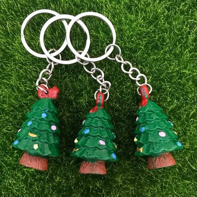 ~Tinny小鋪(烘焙/雜貨)~聖誕樹鑰匙圈吊飾聖誕老人鑰匙扣聖誕節小禮品聖誕樹創意新款節日禮品鑰匙扣A71
