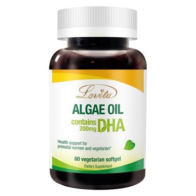 2瓶免運(全素)Lovita愛維他 植物性DHA 素食DHA藻油 (非魚油) 軟膠囊200mg (60顆/瓶)