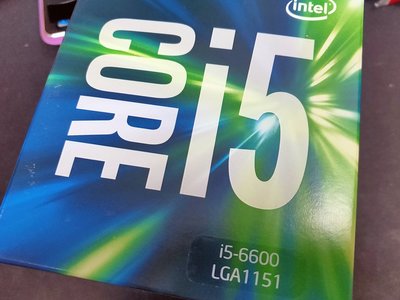 【全新盒裝】Intel Core i5-6600 3.33G 6M 4C4T 65W 1151 CPU 三年保 第六代