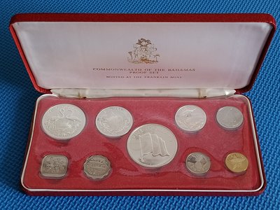 巴哈馬  精鑄套幣  PROOF    1974年  9枚1套