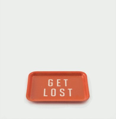 【紐約IZOLA】Get Lost 橘色小托盤 15x11cm 方形托盤 玻璃纖維托盤 長方形盛裝皿 小物盤 美國製
