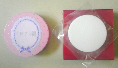 1028典雅蝴蝶結蜜粉餅盒 附專用粉撲 內含隨身化妝鏡