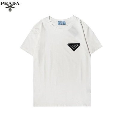 PRADA 普拉達 22新款三角標Logo短袖T恤