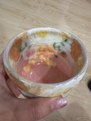 新 日本瀨戶燒櫻花手繪繁花花朵手繪抹茶碗福碗茶杯馬克杯
