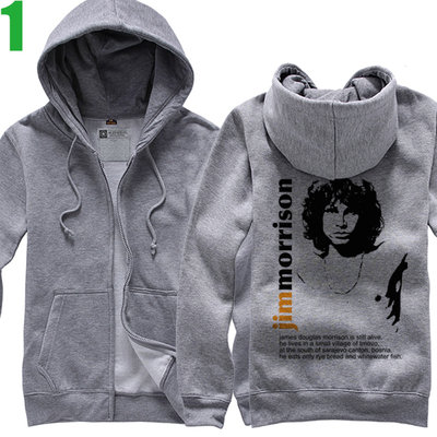 The Doors Jim Morrison【門戶合唱團】連帽厚絨長袖迷幻搖滾樂團外套 新款上市購買多件多優惠【賣場一】