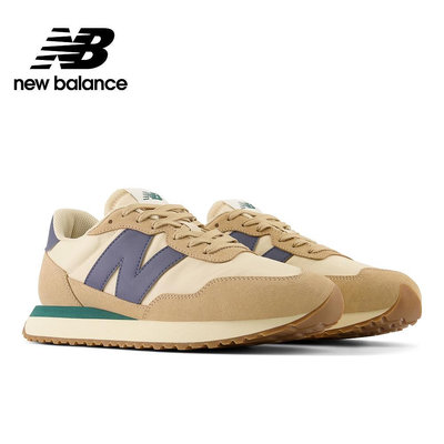 【New Balance】 NB 復古運動鞋_中性_棕藍色_MS237CN-D楦 237