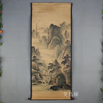 佛藝館 精品仿古老字畫書法國畫山水畫墻掛畫名人字畫居家裝飾吳昌碩 hc