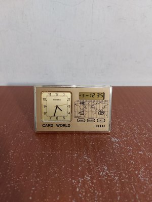 日本製 星辰 Citizen 名片型 攜帶式 時鐘 鬧鐘 世界鐘