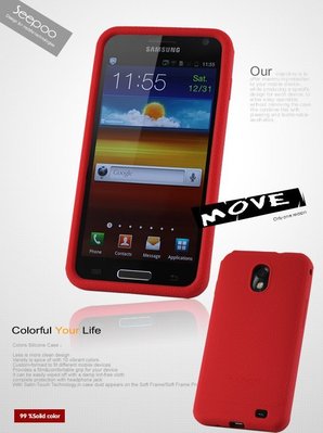 【Seepoo總代】出清特價 Samsung Galaxy S2 HD LTE E120超軟Q 矽膠套 手機套 紅色