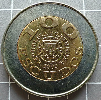 葡萄牙硬幣1999年100埃斯庫多聯合國兒童基金會錯版(國名22300