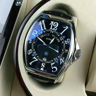 Kris錶配~ 自用出 Franck Muller 法蘭克 日期  獨特藍色針 男款 戶外指南  腕錶 有白色面