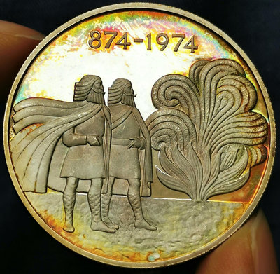 可議價1974年冰島1000克朗 精制銀幣 NGC PF63UC60767457【懂胖收藏】銀元 銀幣 洋錢