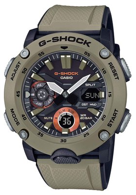 日本正版 CASIO 卡西歐 G-Shock GA-2000-5AJF 男錶 手錶 碳纖維核心防護構造 日本代購