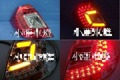 小亞車燈╠ 全新外銷 honda JAZZ FIT 06 07 08 09 10 11年 C型 光柱 黑框款LED 尾燈