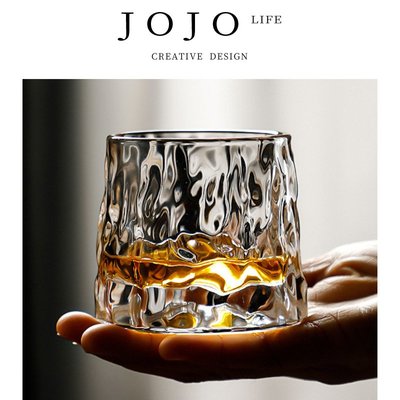 JOJO·Whirling·杯具加厚玻璃不倒翁洋酒杯威士忌螺旋杯 |旋轉