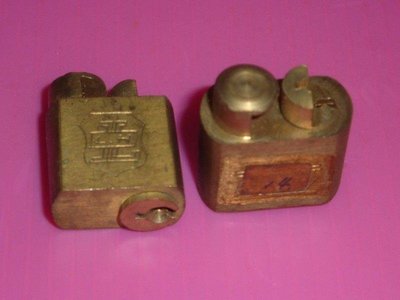 早期轉盤電話鎖 銅製品 《轉盤撥號電話鎖》