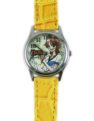 【卡漫迷】 海賊王 手錶 娜美 ㊣版 One Piece 航海王 Nami 天候棒 皮革錶 女錶 男錶 兒童錶