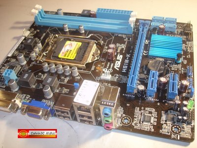 ASUS 華碩 H61M-K 1155腳位 內建顯示 Intel H61晶片組 4組SATA 2組DDR3 1組DVI