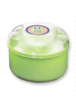 大眼蛙DOOBY 大眼蛙 粉撲盒 綠/粉/黃顏色隨機 D-4421