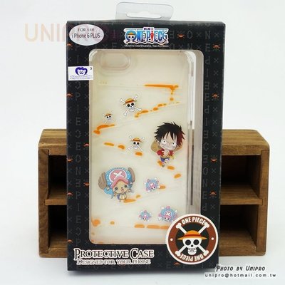 【UNIPRO】iPhone 6 PLUS 5.5吋 航海王 One Piece 魯夫與喬巴 流水 水滴 彩印 手機殼