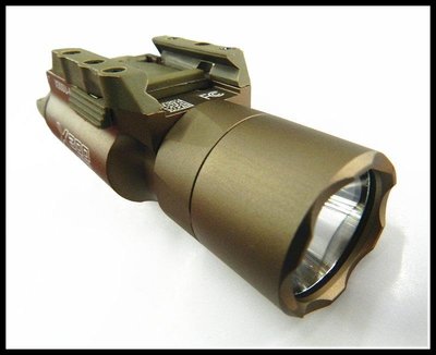 【原型軍品】全新 X300 風格 LED 戰術 槍燈 (沙色) 全配版 精緻刻字