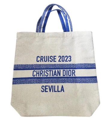 Dior canvas tote bag from the latest 2023 SEVILLA collection. VIP gift.