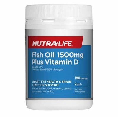 紐西蘭紐樂 Nutralife DHA Fish oil +D 深海魚油 180顆 紐澳代購代買品質保證
