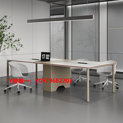 會議桌會議桌長桌子長方形洽談桌椅組合大小型長條桌工業風辦公桌工作臺