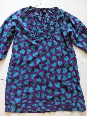 Little Marc Jacobs 紫色藍愛心可愛連身裙 上衣 洋裝