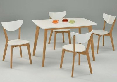 【尚品家具】K-799-16 聖納澤爾 4尺餐桌椅组 (一桌四椅)/飯店桌椅組/闔家團圓桌椅組/美食餐廳用餐組
