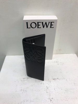 Loewe 羅威 黑色 Logo 壓紋 全開式長夾 全新正品 男裝 歐洲精品