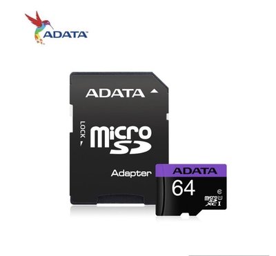 ADATA威剛 Premier microSDHC 記憶卡(附轉卡) 64G
