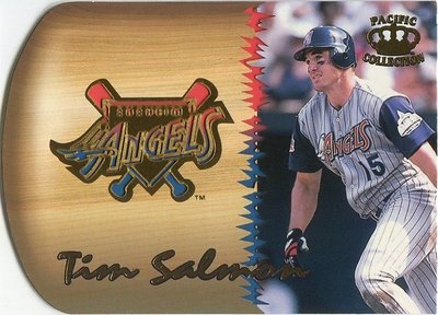 (T)鮭魚先生 Tim Salmon 1998 Pacific Crown 球棒造形卡