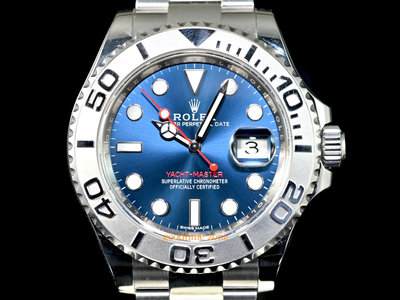 [現貨] ROLEX 勞力士 116622 Yacht Master 藍面 原廠RSC保養單 紅針 PT950鉑金圈 遊艇 40mm LRK574 126622