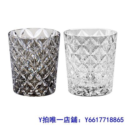 特賣-酒杯自營日本KAGAMI江戶切子七寶威士忌杯水晶玻璃洋酒杯洛克杯