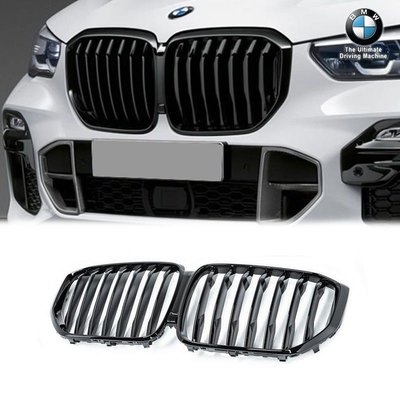 (B&amp;M 原廠精品）特價活動促銷中 現貨在台BMW 全新德訂進口 原廠 G05 X5 M PERFORMANCE 高光黑水箱護罩 黑鼻頭 水箱罩 高亮黑水箱罩