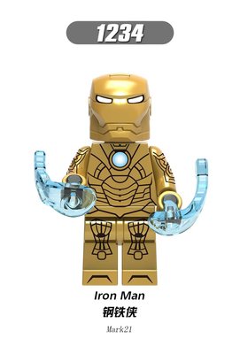 【積木班長】1234 鋼鐵人 鋼鐵俠 MK21 馬克21 復仇者 超級英雄 人偶 欣宏 /相容 樂高 LEGO 積木