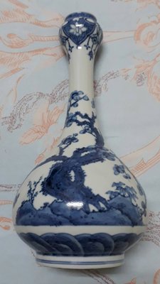 大明宣德青花瓷花瓶(民初製) 老件收藏品