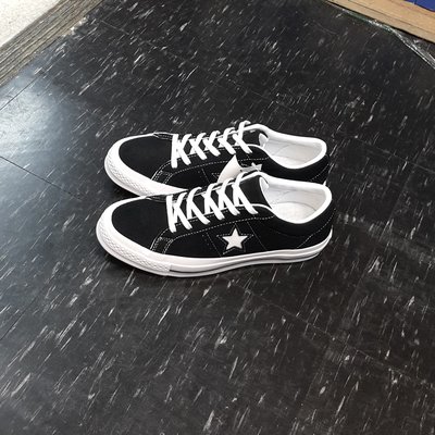 Converse ONE STAR 黑色 黑白 麂皮 經典款 基本款 鞋墊 復古 板鞋 158369C
