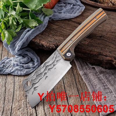 折疊小菜刀米卡塔G10柄戶外便攜鍛打鋼開魚切瓜果菜肉片家用小刀