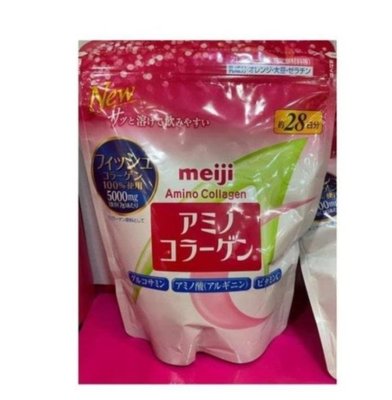 美品專營店 買3送1 日本 Meiji 明治 膠原蛋白粉補充包28日份 現貨