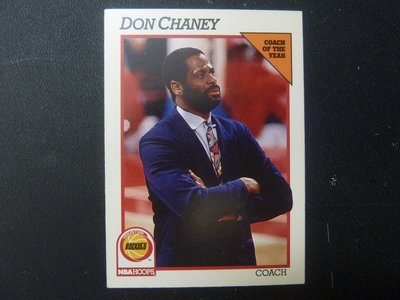 中古近全新 1991-1992 NBA Hoops球員卡 #230 休士頓火箭教練 Don Chaney