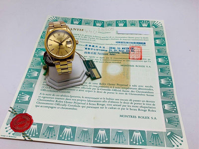 【黃忠政名錶】勞力士 Rolex 15505 34mm 套金錶殼 cal.3035 自動上鍊 品相佳 約1985年生產 附原廠TW無押日保單