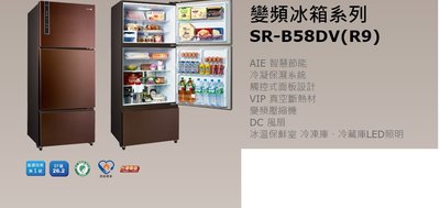 "星月薔薇"-變頻一級冰箱 580公升 福利品-SR-B58DV(R9/Y6)--22,500元(未含運)