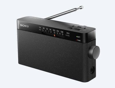 （贈專用變壓器）插電/電池兩用型{DC/AC} SONY 新力牌 ICF-306  AM/FM二波段廣播收音機