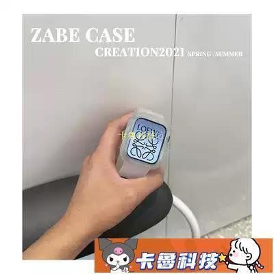 【熱賣精選】ZABE透明一體表帶適用於蘋果手錶iWatch6SE玉白123代矽膠牛油果色